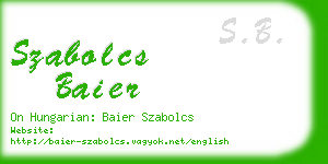 szabolcs baier business card